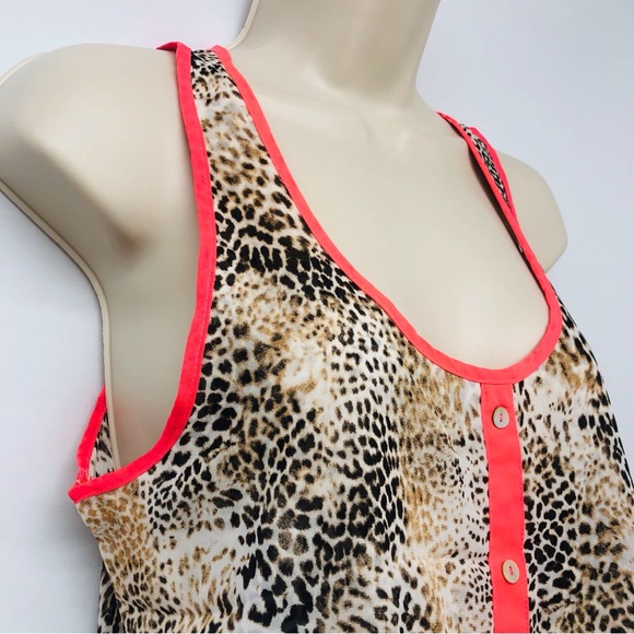 No Boundaries Leopard & Pink Tank Top - Picture 4 of 16